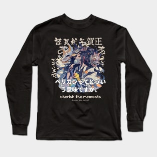 anime girl with mask Long Sleeve T-Shirt